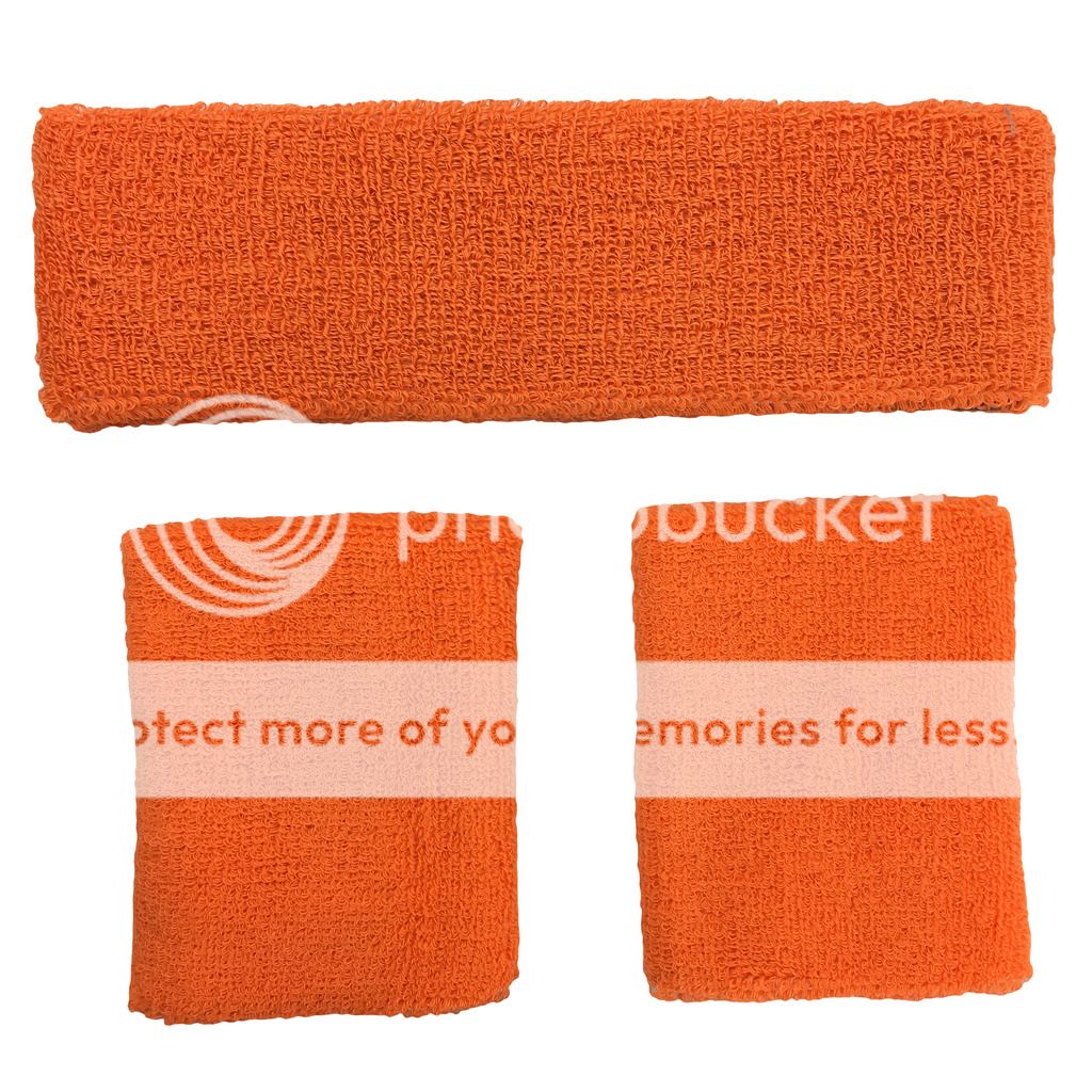 2 Wristbands + 1 Headband Sweat Band Sweatbands for Sport Tennis Gym